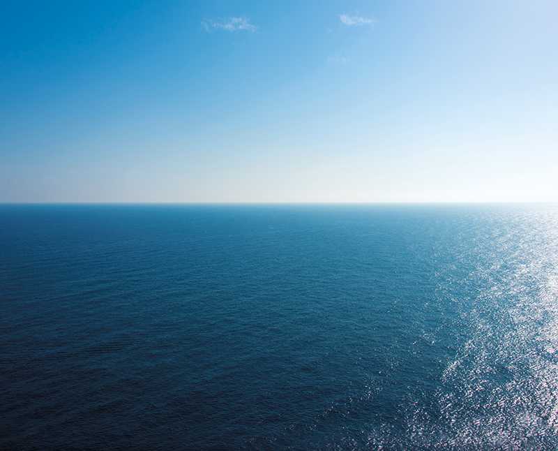 Foto dell'orizzonte sul mare