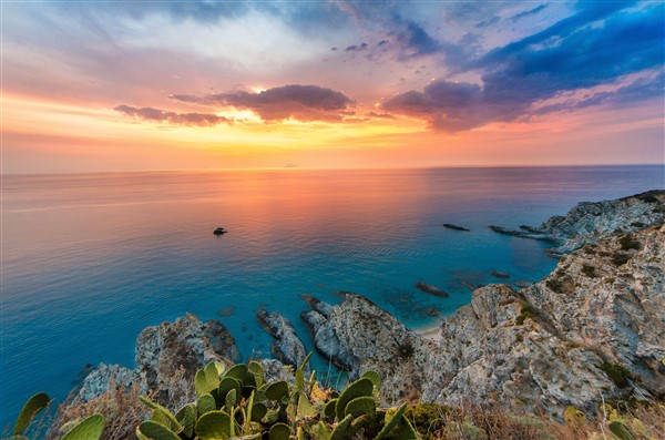 sicilia tramonto a mare