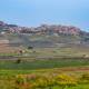 Spring landscape under the historic town of Salemi on the island
