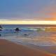 spiaggia al tramonto